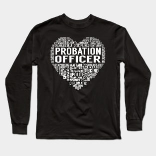 Probation Officer Heart Long Sleeve T-Shirt